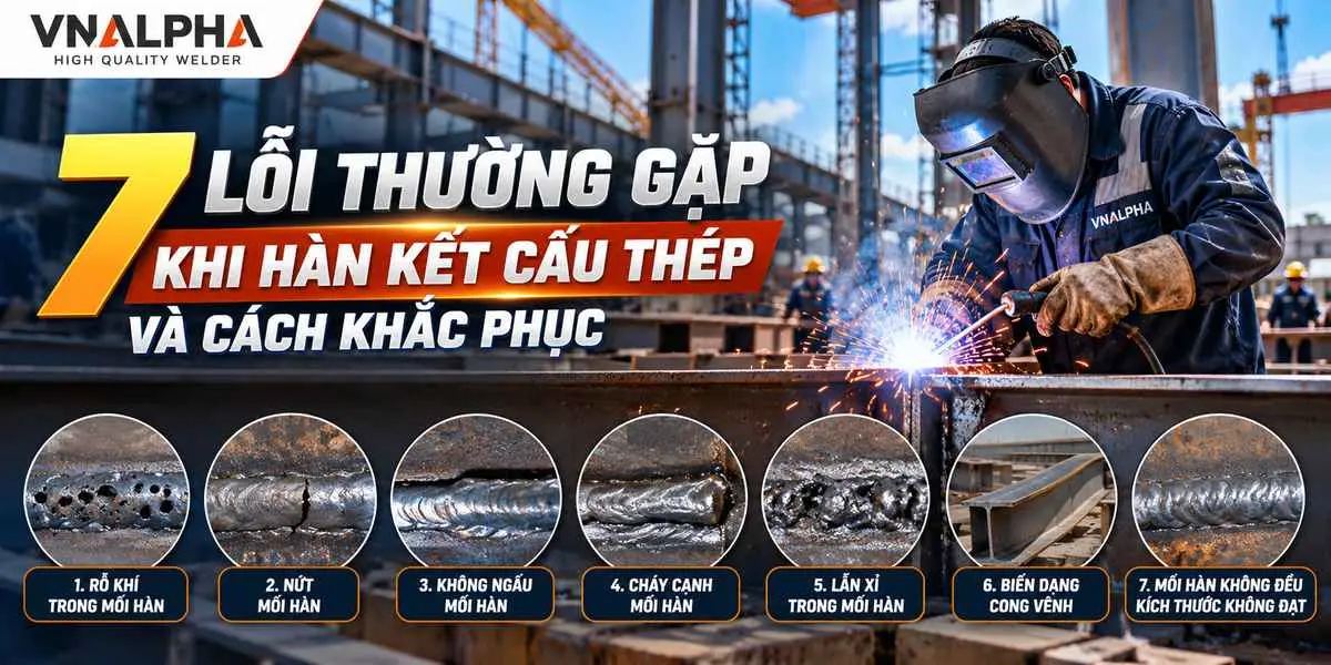 7 lỗi thường gặp khi hàn kết cấu thép và cách khắc phục